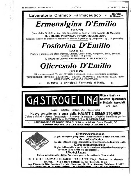 Il policlinico. Sezione pratica periodico di medicina, chirurgia e igiene