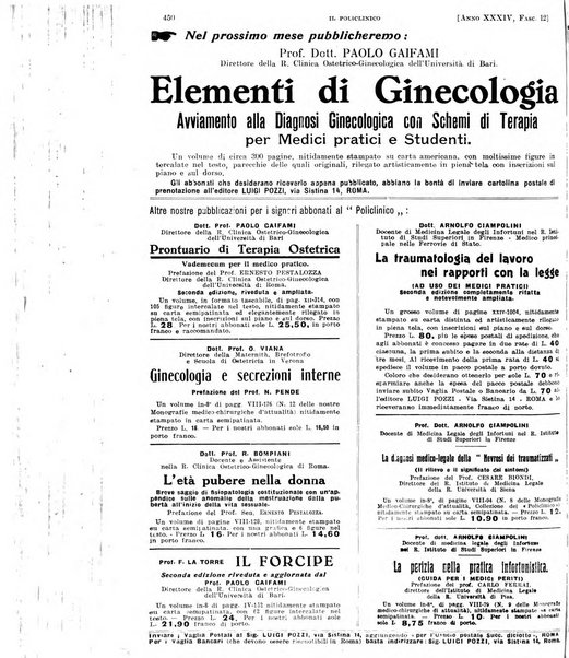 Il policlinico. Sezione pratica periodico di medicina, chirurgia e igiene