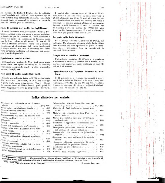 Il policlinico. Sezione pratica periodico di medicina, chirurgia e igiene