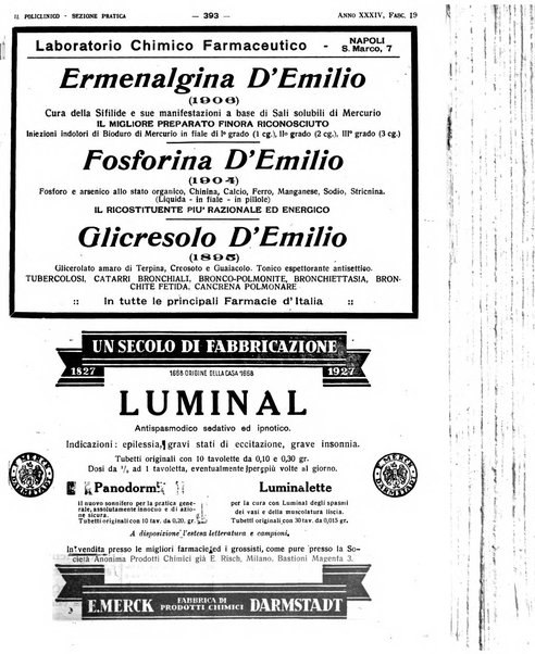 Il policlinico. Sezione pratica periodico di medicina, chirurgia e igiene