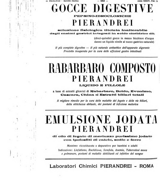 Il policlinico. Sezione pratica periodico di medicina, chirurgia e igiene