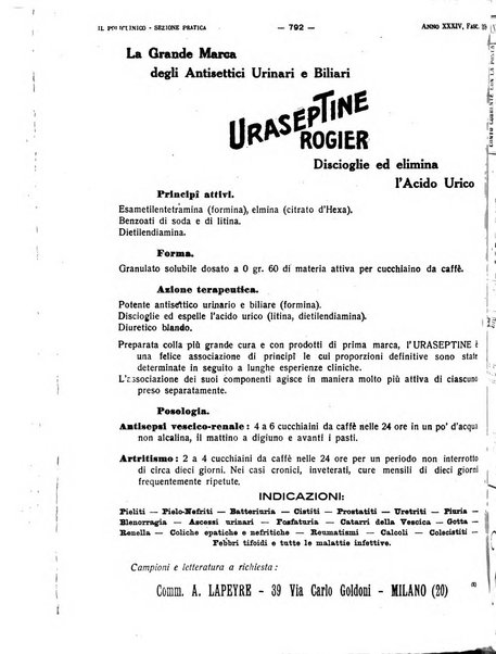 Il policlinico. Sezione pratica periodico di medicina, chirurgia e igiene