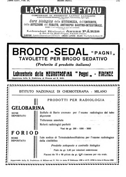 Il policlinico. Sezione pratica periodico di medicina, chirurgia e igiene