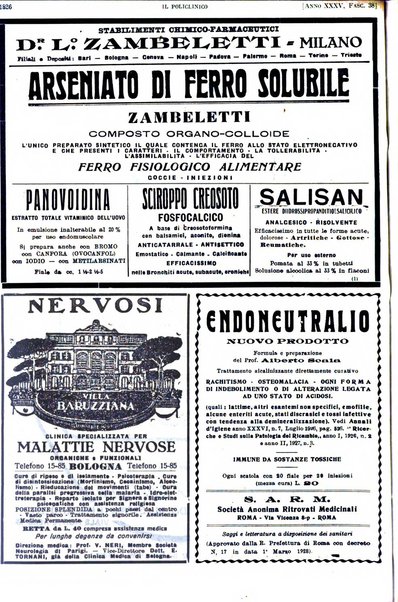 Il policlinico. Sezione pratica periodico di medicina, chirurgia e igiene