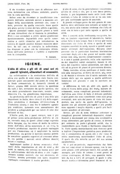 Il policlinico. Sezione pratica periodico di medicina, chirurgia e igiene