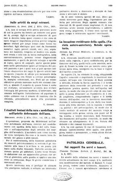 Il policlinico. Sezione pratica periodico di medicina, chirurgia e igiene