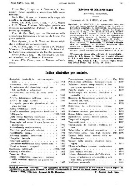 Il policlinico. Sezione pratica periodico di medicina, chirurgia e igiene