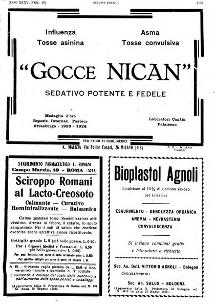 Il policlinico. Sezione pratica periodico di medicina, chirurgia e igiene