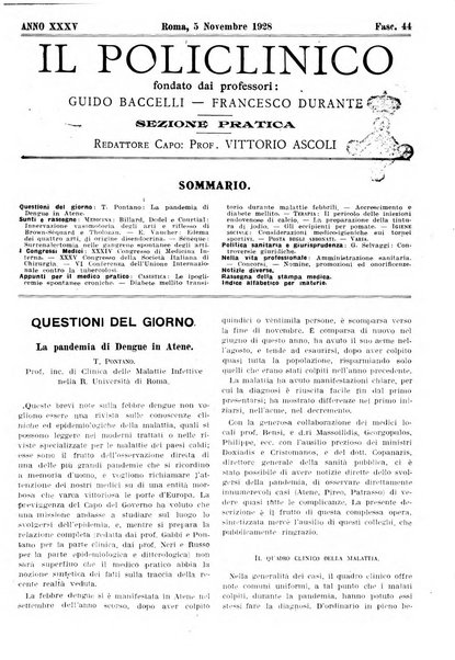 Il policlinico. Sezione pratica periodico di medicina, chirurgia e igiene