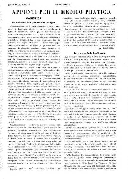 Il policlinico. Sezione pratica periodico di medicina, chirurgia e igiene