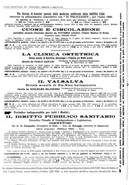 Il policlinico. Sezione pratica periodico di medicina, chirurgia e igiene