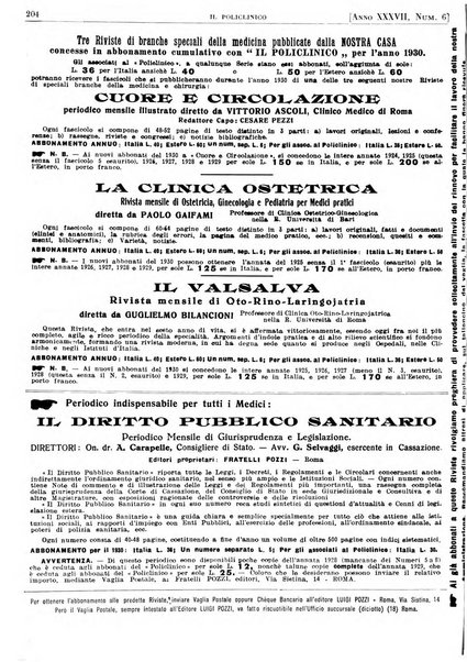 Il policlinico. Sezione pratica periodico di medicina, chirurgia e igiene