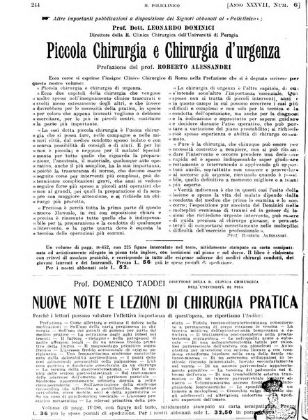 Il policlinico. Sezione pratica periodico di medicina, chirurgia e igiene