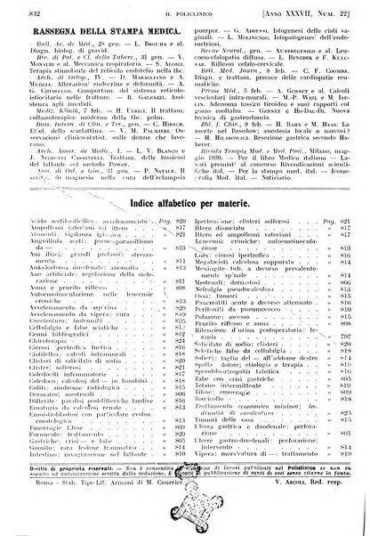 Il policlinico. Sezione pratica periodico di medicina, chirurgia e igiene