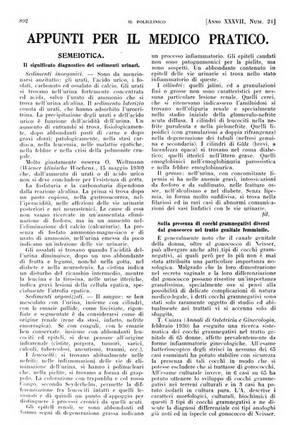 Il policlinico. Sezione pratica periodico di medicina, chirurgia e igiene