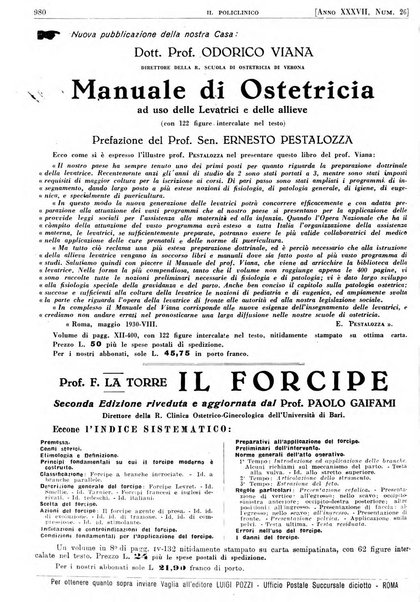 Il policlinico. Sezione pratica periodico di medicina, chirurgia e igiene