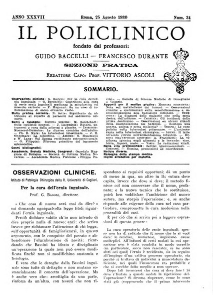 Il policlinico. Sezione pratica periodico di medicina, chirurgia e igiene