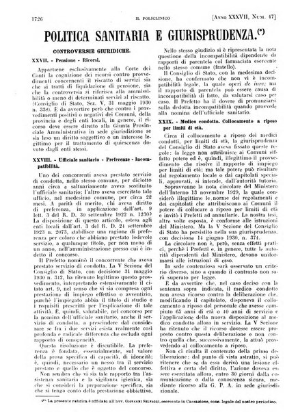 Il policlinico. Sezione pratica periodico di medicina, chirurgia e igiene