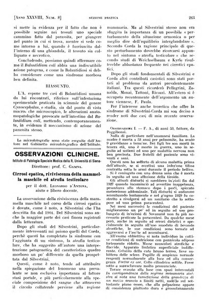 Il policlinico. Sezione pratica periodico di medicina, chirurgia e igiene