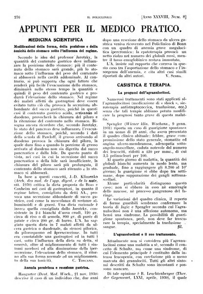 Il policlinico. Sezione pratica periodico di medicina, chirurgia e igiene