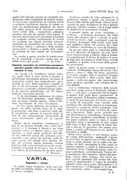 Il policlinico. Sezione pratica periodico di medicina, chirurgia e igiene