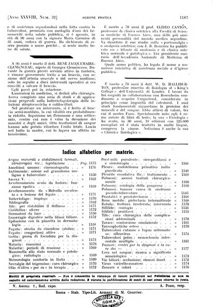 Il policlinico. Sezione pratica periodico di medicina, chirurgia e igiene