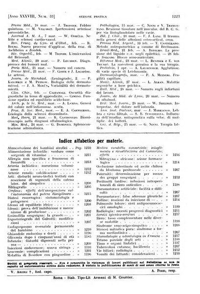 Il policlinico. Sezione pratica periodico di medicina, chirurgia e igiene