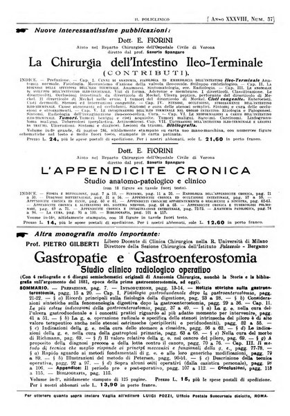 Il policlinico. Sezione pratica periodico di medicina, chirurgia e igiene