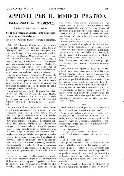 Il policlinico. Sezione pratica periodico di medicina, chirurgia e igiene