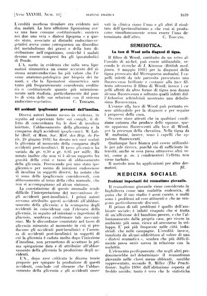 Il policlinico. Sezione pratica periodico di medicina, chirurgia e igiene