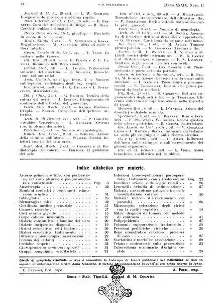 Il policlinico. Sezione pratica periodico di medicina, chirurgia e igiene