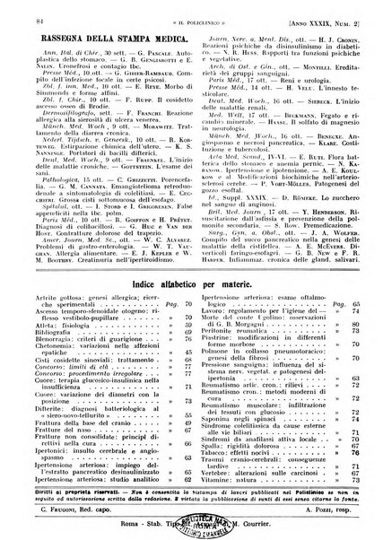 Il policlinico. Sezione pratica periodico di medicina, chirurgia e igiene