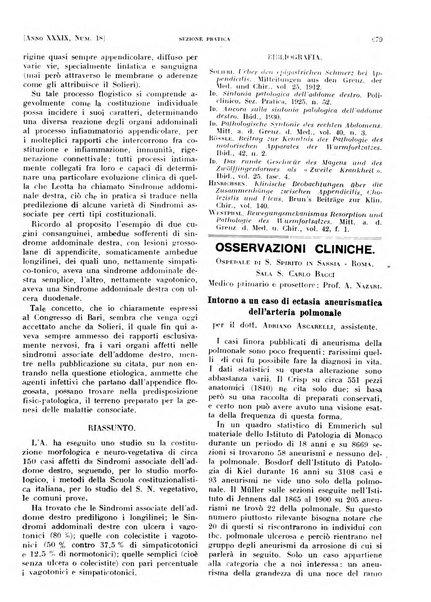 Il policlinico. Sezione pratica periodico di medicina, chirurgia e igiene