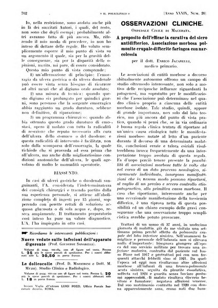 Il policlinico. Sezione pratica periodico di medicina, chirurgia e igiene