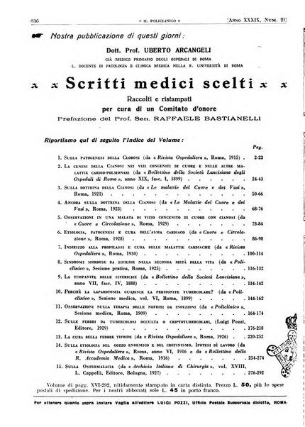 Il policlinico. Sezione pratica periodico di medicina, chirurgia e igiene