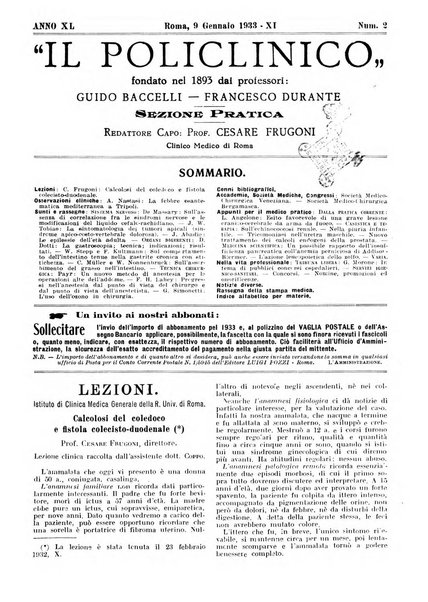 Il policlinico. Sezione pratica periodico di medicina, chirurgia e igiene