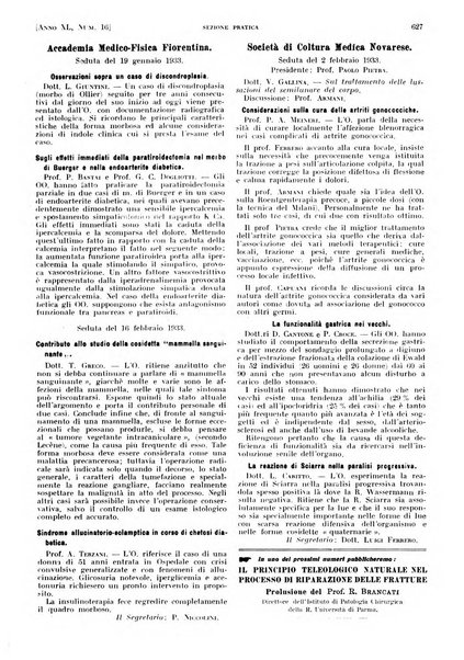 Il policlinico. Sezione pratica periodico di medicina, chirurgia e igiene