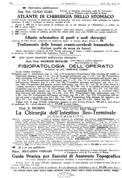 Il policlinico. Sezione pratica periodico di medicina, chirurgia e igiene