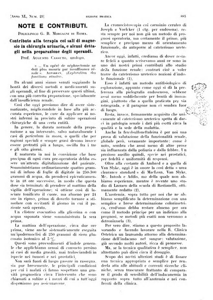 Il policlinico. Sezione pratica periodico di medicina, chirurgia e igiene