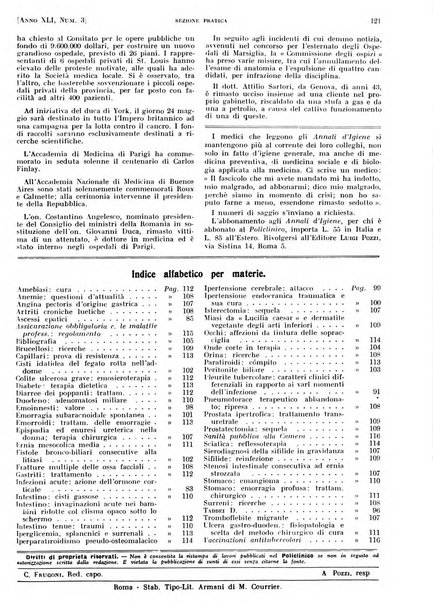 Il policlinico. Sezione pratica periodico di medicina, chirurgia e igiene