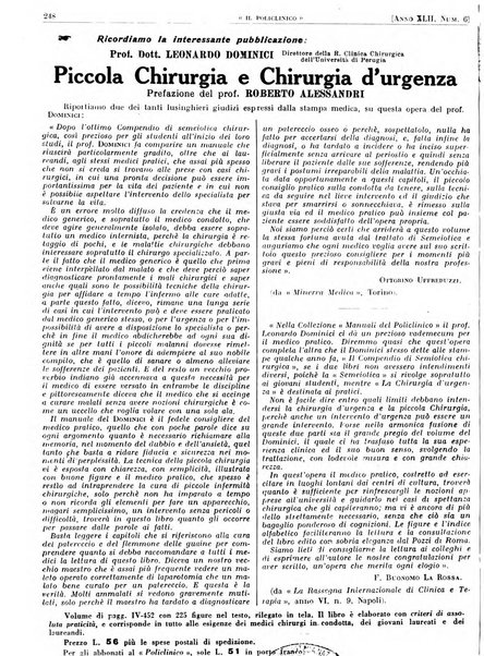 Il policlinico. Sezione pratica periodico di medicina, chirurgia e igiene