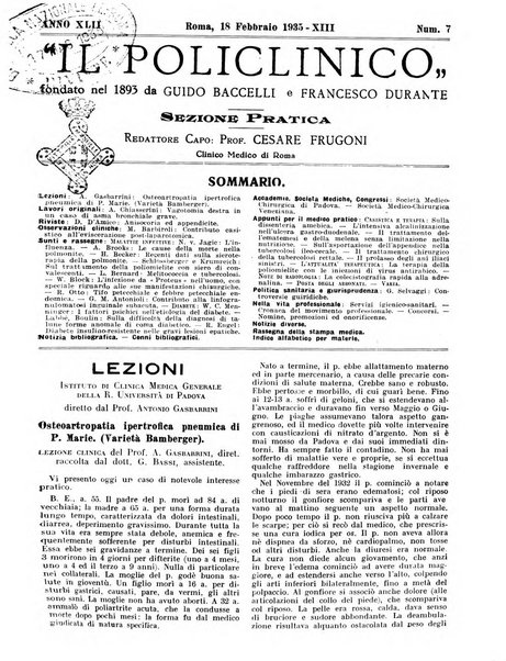 Il policlinico. Sezione pratica periodico di medicina, chirurgia e igiene