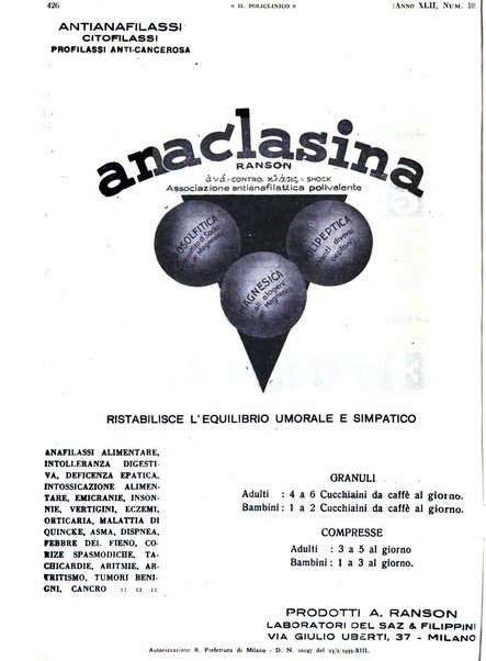 Il policlinico. Sezione pratica periodico di medicina, chirurgia e igiene