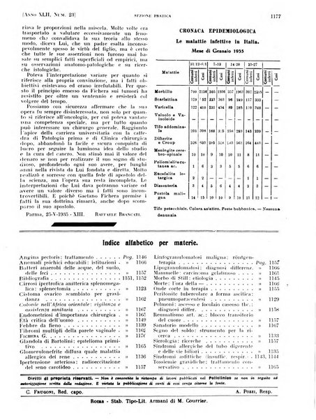 Il policlinico. Sezione pratica periodico di medicina, chirurgia e igiene