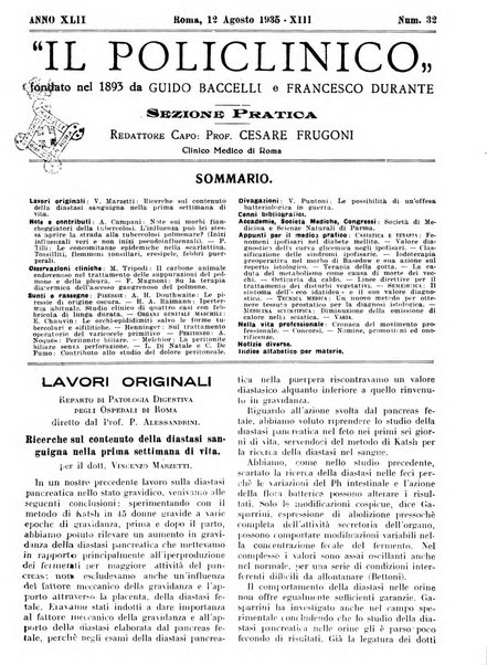 Il policlinico. Sezione pratica periodico di medicina, chirurgia e igiene