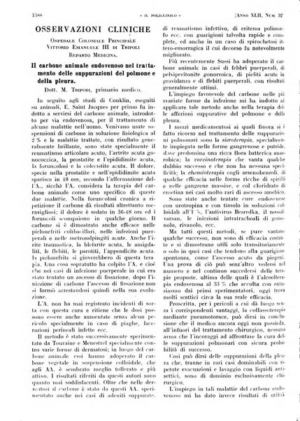 Il policlinico. Sezione pratica periodico di medicina, chirurgia e igiene