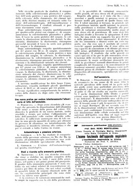 Il policlinico. Sezione pratica periodico di medicina, chirurgia e igiene