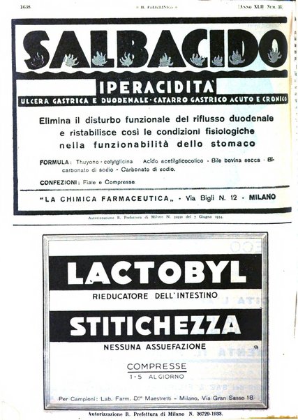 Il policlinico. Sezione pratica periodico di medicina, chirurgia e igiene