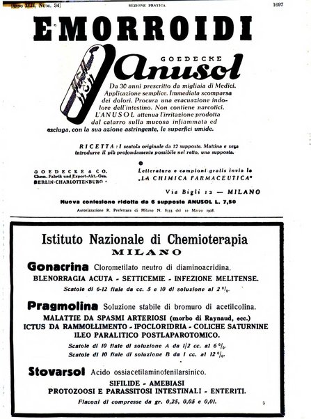 Il policlinico. Sezione pratica periodico di medicina, chirurgia e igiene