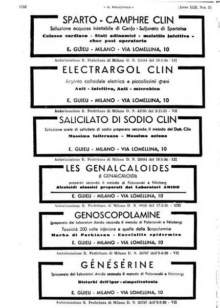 Il policlinico. Sezione pratica periodico di medicina, chirurgia e igiene